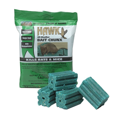 Motomco Rodent Hawk All-Weather Bait Chunx Rat Mice Rodent 4.1kg