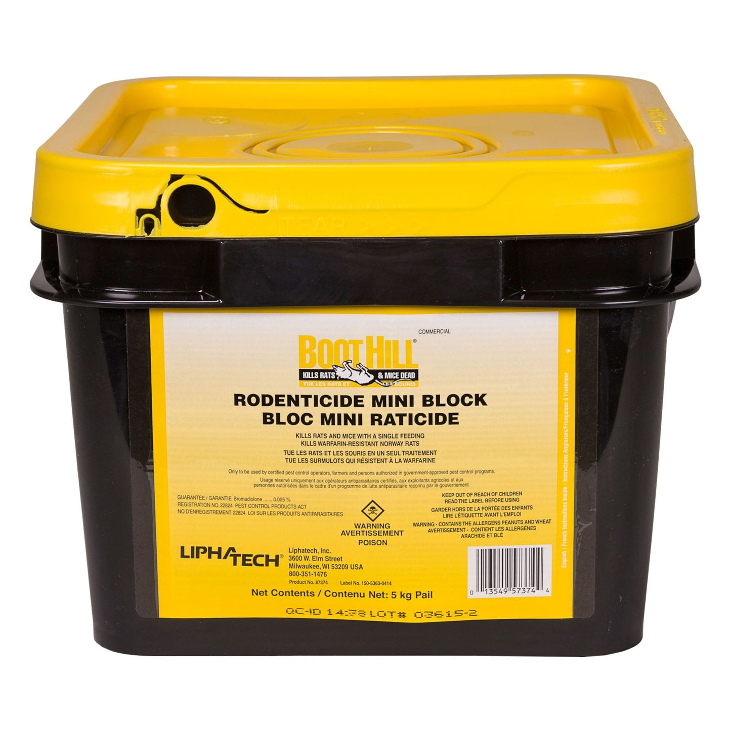 Boothill Rodenticide mini block raticide 5kg pail Bromadiolone