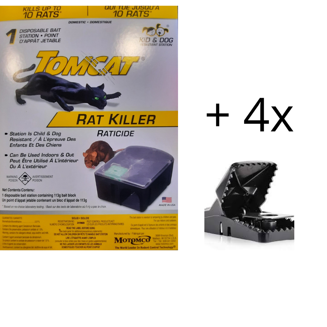 Rat Killer Tomcat Bait Station and rat trap - Rat - Domestic- Value-Pack